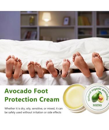 Avocado Foot Cream & Heel Balm for Dry Cracked Feet | Moisturizer for Corns Dead Skin & Soft Toenails - Perfect for Knees Elbows & Hands - Buy Online on GoSupps.com