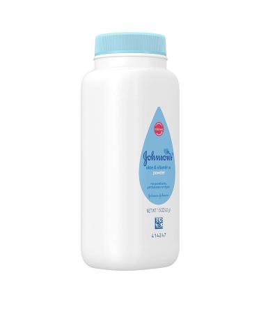 Johnson's Baby Cornstarch Baby Powder with Aloe & Vitamin E - Hypoallergenic & Paraben-Free - 1.5 oz - Buy Online on GoSupps.com