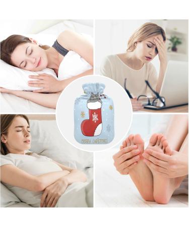 Hot Water Bottle with Soft Fleece Cover - 2 Litre Hot Water Bag for Warmth & Cold Therapy - International Shipping Available - Buy Online on GoSupps.com