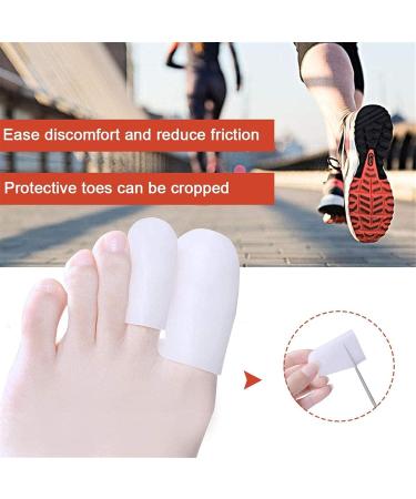 4x Gel Toe Caps for Ultimate Comfort | Protection for Bubbles Corns Hammer Toes & Ingrown Toenails - Buy Online on GoSupps.com