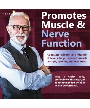 GeriCare Vitamin D 50 mcg Essential Bone Health Muscle Function & Immune Support Dietary Supplement Tablets 100 Count (Pack of 1) - Buy Online on GoSupps.com