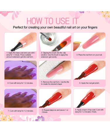 COSCELIA Poly Nail Gel Kit with UV Light 36W - 6pcs Extension Gel Set for Color Changing & Glitter Nails - Beginner Manicure Kit with Base, Top Coat, and Slip Solution - Ideal Gift for Women and Girls - Buy Online on GoSupps.com