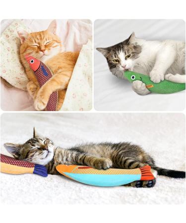 Aibuddy Catnip Toy 3PCS Cat Chew Toys Bite Resistant Catnip Toys with Bell Inside Plush Cartoon Kitten Teething Interactive Toy 1 Count (Pack of 3) - Buy Online on GoSupps.com
