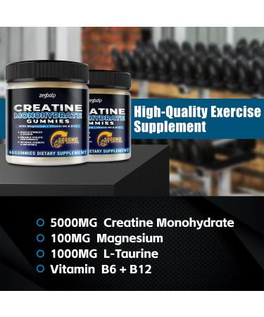 Buy Sugar Free Creatine Monohydrate Gummies (5000mg) | 120 Count for Muscle Support & Energy - Pineapple Flavor - International Shipping - Buy Online on GoSupps.com