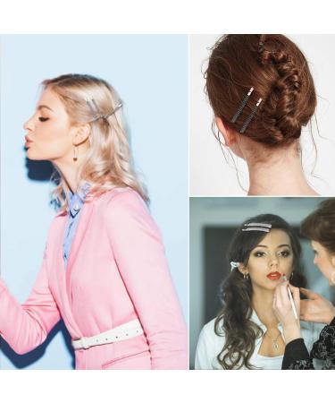 HQDeal 10 Crystal Hairpins Set - Rhinestone Bobby Pins & Diamond Hair Clips for Women & Girls - Stylish Silver & Black Hair Jewelry Decoration - Buy Online on GoSupps.com