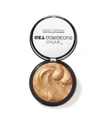 Technic Get Gorgeous Highlighting Powder - Pressed Shimmer Face Makeup Compact for a Golden Glow. Shade: 24CT Gold 24CT Gold 6 g (Pack of 1)