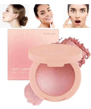 Face Blush Cheek Blusher for Women Buildable & Long Lasting Beauty Product with Gloss for Women All Skin Tones Nude - Buy Online on GoSupps.com