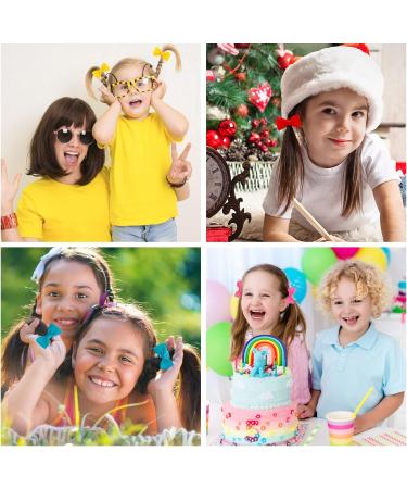 40 Pcs Baby Girls Bow Hair Ties | Elastic Hair Bands Ribbon Bows Hair Accessories for Kids & Toddlers - Buy Online on GoSupps.com