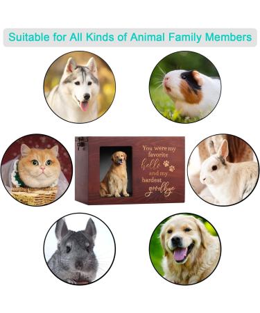 Personalized Wooden Pet Memorial Urn with Photo Frame | Large Capacity 90 Cubic Inches | Loss Pet Remembrance Gift - Buy Online on GoSupps.com