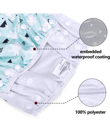 Luxja Reusable Swimming Diapers for Babies (0-3 Years) - Adjustable & Washable 2 Pack - Polar Bear & Rosa Flamingo Design - Buy Online on GoSupps.com