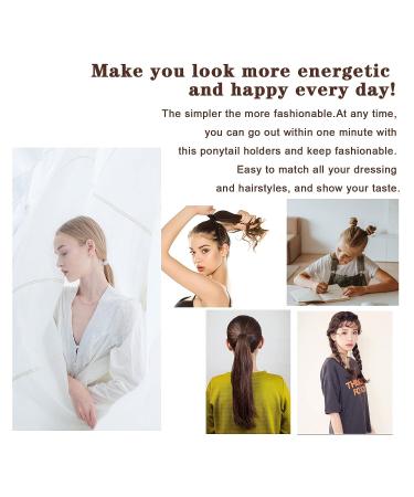 100pcs Seamless Hair Ties for Thick Hair - Elastic Ponytail Holders for Women and Girls - Buy Online on GoSupps.com