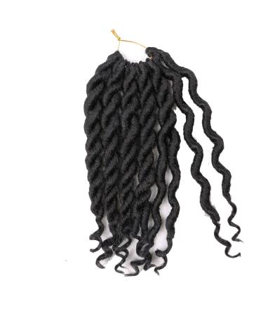 6 Pack Faux Locs Crochet Hair with Curly Ends - 12 Inch Synthetic Hair Braids in 1b - Buy Online on GoSupps.com