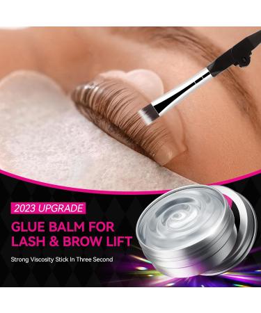 Premium Lash Lift Glue Balm Kit - Eyelash Lift Adhesive & Rods for Brow Lamination | Strong Viscosity & Water Soluble | 0.35Oz/10G Clear - Buy Online on GoSupps.com