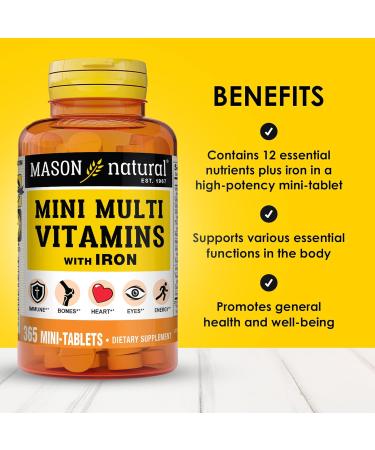MASON NATURAL Glucosamine Chondroitin & Daily Multi Vitamin Bundle with DHA Omega-3 Iron B-Complex & Calcium May Support Joint and Immune Health - Buy Online on GoSupps.com