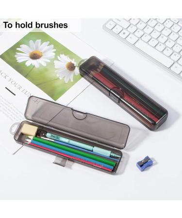 Yeeco Toothbrush Case - 2 Pack Transparent Black Travel Holder | Portable Plastic Toothbrush Case 20 x 4.7 x 3 cm for International Shipping - Buy Online on GoSupps.com