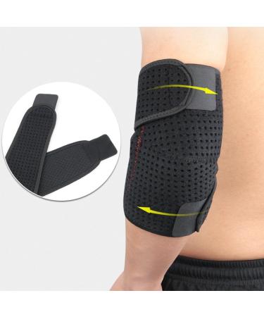 Adjustable Tennis Elbow Brace Strap - Elbow Support Sleeve for Joint Pain Relief | Ideal for Weightlifting & Sports - 62cm Black - Buy Online on GoSupps.com