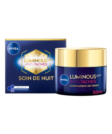 NIVEA Luminous 630 Night Cream (1 x 50 ml) Anti-pigmentation night cream Anti-aging complexion-perfecting night face care for women