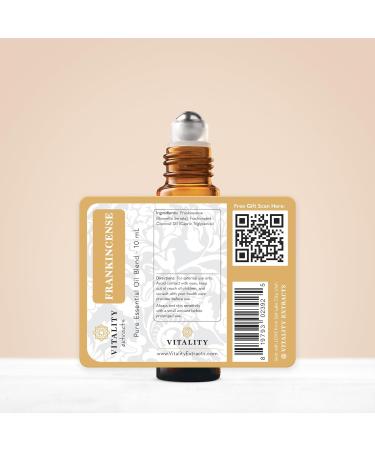 Vitality Extracts Frankincense Essential Oil - 10ml Roll-On for Aromatherapy Skin Care Stress Relief & Natural Calm - Buy Online on GoSupps.com