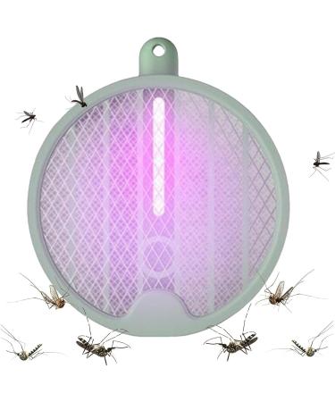 Fly Swatter Electric Zapper USB Rechargeable Electric Fly Swatter - Foldable Fly Swatter Racket 3000 Volts Fly for Buggs Fly Killers for Travel Outdoor Camping (Green) - Buy Online on GoSupps.com