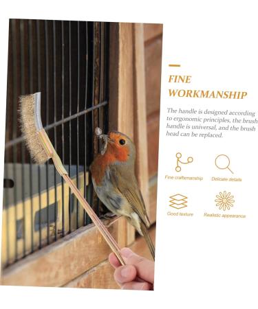 PRETYZOOM 1 Set Bird Cage Cleaning Brush Metal Cleaner Bird Brush Cleaning Bird Cage Accessories Bird Supplies 24X3X2CM As Shown - Buy Online on GoSupps.com