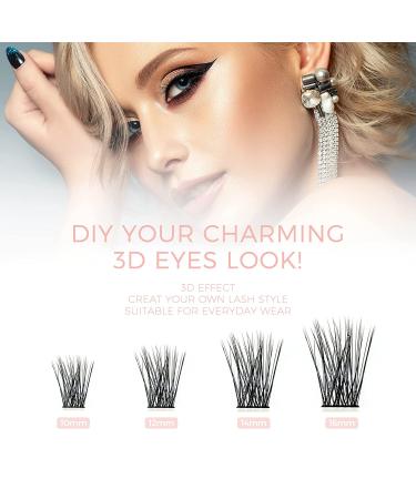LANKIZ DIY Natural Look Individual Eyelash Extensions 0.07mm 10-16mm Mix - Reusable Soft Lightweight Lash Clusters at Home - Fluffy Style02 - Buy Online on GoSupps.com