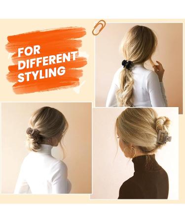 DEPOKA Medium Claw Hair Clips for Women - Matte Finish, Non-Slip Jaw Clips - Set of 4 (Beige, Khaki, Brown, Black) - Buy Online on GoSupps.com