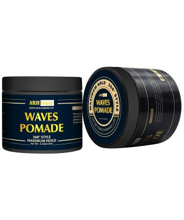 ARHGOAT Hair Pomade for Men - Water Based Cream for 360 Waves, Strong Hold & Silky Smooth Styling - 3.53oz - Buy Online on GoSupps.com