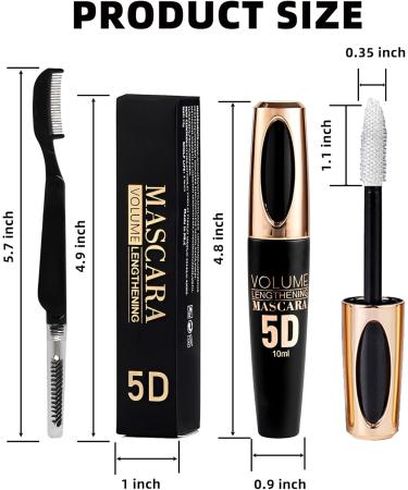 White Waterproof Mascara for Eyelashes 5D Silk Fiber Mascara with Folding Eyelash Comb Brush Liquid Colored Mascara Lash Extensions Volumizing and Thick Smudge-proof Long Lasting Party Stage Use - Buy Online on GoSupps.com