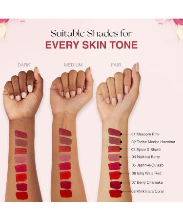 Nourish Mantra Eyebrow Growth Serum 10 ml & Matte Liquid Lipstick with SPF Set of 4 Combo - Buy Online on GoSupps.com