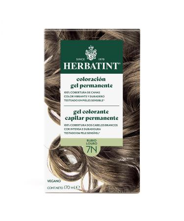 Herbatint Herbatint Permanent Hair Colour Gel 7N Blonde - 170 ml | Ammonia-free 100% grey coverage | Vegan formula with 8 organic plant extracts