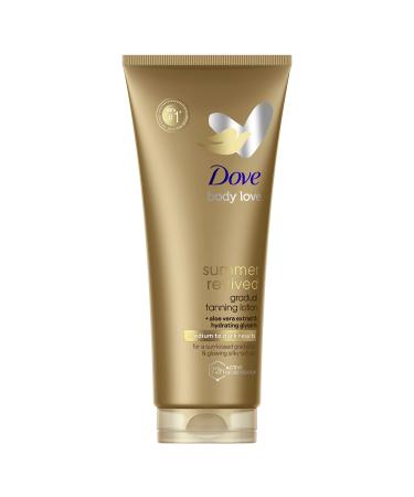 Dove Summer Revived Medium to Dark Gradual Tanning Lotion For a Sun-Kissed Glow Self Tan Body Lotion Tanning Lotion For All Skin Types 6 x 200 ml Gold 200 ml (Pack of 6) - Buy Online on GoSupps.com
