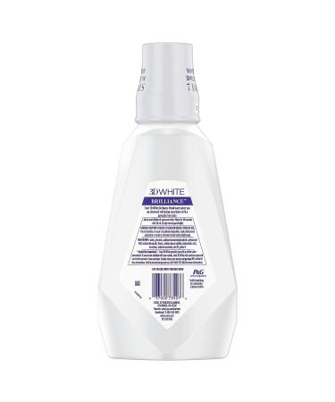 Crest 3D White Brilliance Whitening Mouthwash, Alcohol-Free, Clean Mint - 1L (33.8 fl oz) - Buy Online on GoSupps.com