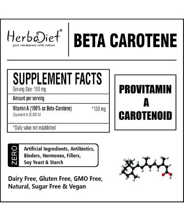 Buy Beta Carotene 10% Vitamin A 25000 IU Powder | Immune System Support | Antioxidant Supplement for Healthy Eyes Skin & Vision | 100% Natural | 1.76 oz (50g - Buy Online on GoSupps.com