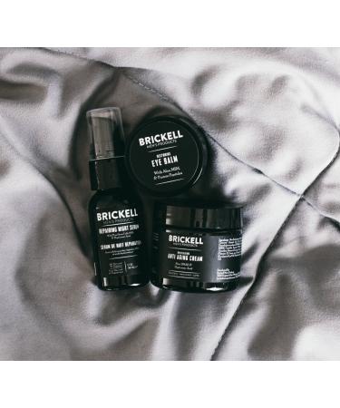 Brickell Men's Advanced Anti-Aging Skin Care Set - Night Face Cream, Vitamin C Serum, Eye Cream - Natural, Organic, Scented - Gift Set - Buy Online on GoSupps.com