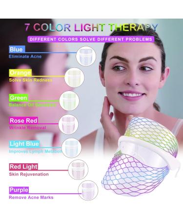 Yofuly LED Facial Mask | 7-Color Light Therapy for Anti-Aging & Skin Rejuvenation - Wireless & Portable - Buy Online on GoSupps.com