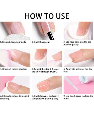 Lofuanna Nude Pink Dip Powder Nail Kit - Easy DIY French Manicure at Home or Salon - No UV/LED Needed - Buy Online on GoSupps.com