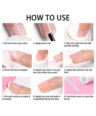 Lofuanna Dip Powder Nail Kit Starter - Clear Nail Dipping Powder Set for French Nail Art Manicure at Home or Salon - No UV/LED Needed - Buy Online on GoSupps.com