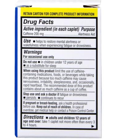 Jet Alert Double Strength Alertness Aid Caplets 200mg-90 Ct Value Packs (6) - Buy Online on GoSupps.com