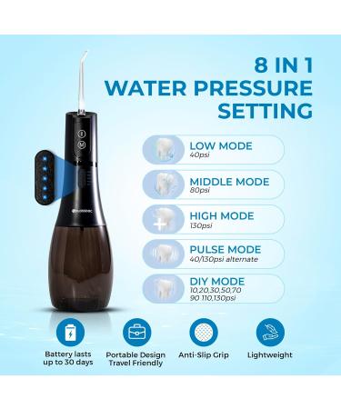 Water Flosser & Tonsil Stone Remover - 400ml IPX8 Waterproof 5 Modes Rechargeable Dental Water Picker - Buy Online on GoSupps.com