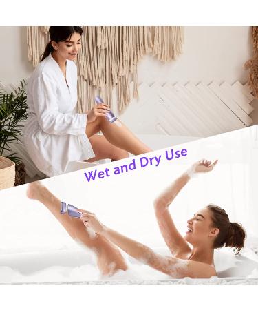 Women's Electric Razor Bikini Trimmer Shaver - Cordless & Waterproof with LED Light (Purple) - Buy Online on GoSupps.com