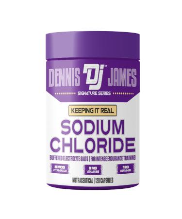 Dennis James Signature Series Sodium Chloride 1000mg | 120 Capsules | Electrolyte Support Hydration Balance & Muscle Function | Non-GMO | 120 Servings
