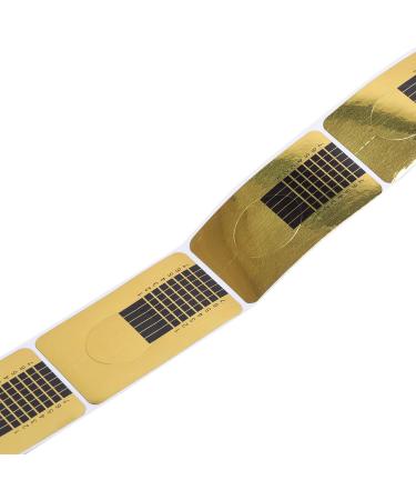 Lizusidtsy 100 x Golden Nail Art Tips Extension Forms Guide French DIY Tool Acrylic UV Gel - Buy Online on GoSupps.com