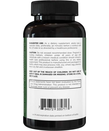 Natura BCAA Capsules - All Natural BCAAs for Recovery and Muscle Growth - Essential 2 1 1 Ratio - Pre & Post Workout Supplement - Buy Online on GoSupps.com