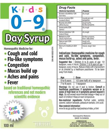 Day Syrup 100ml for Kids 0-9 | Natural Relief for Children's Cough & Cold - Buy Online on GoSupps.com
