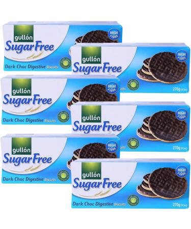 Sugar Free Biscuit Bundle with Gullon Sugar Free Dark Chocolate Digestives 270g (6 Pack)