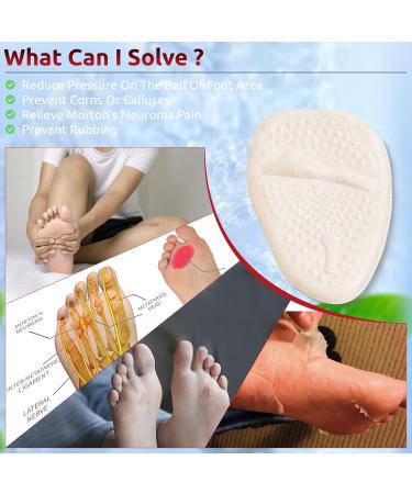 Metatarsal Pads Ball of Foot Cushions - 6 Pairs Gel Inserts for Women | Forefoot Pain Relief in High Heels - Buy Online on GoSupps.com
