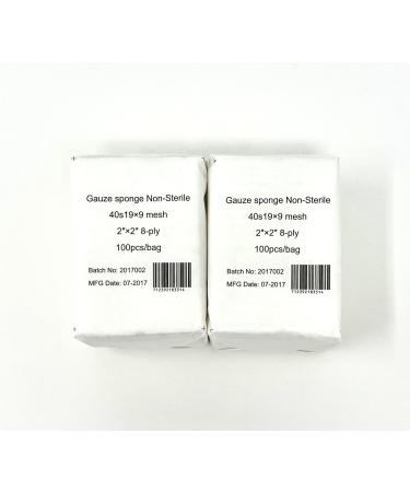 High-Grade Non-Sterile Gauze Surgical Sponges - 8-Ply Cotton Pads 2x2 - Box of 500 for All-Purpose Medical Use - Buy Online on GoSupps.com