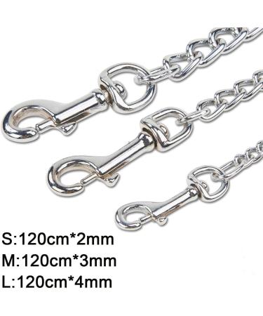 Petom Strong Metal Dog Leash - 120cm with PU Leather & Padded Handle for All Dog Sizes - Buy Online on GoSupps.com
