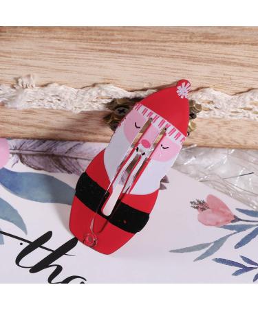 Frcolor 12-Piece Christmas Hair Clips | No-Slip Metal Snap Clips for Baby & Toddler Girls - Snowman & Santa Designs - Buy Online on GoSupps.com