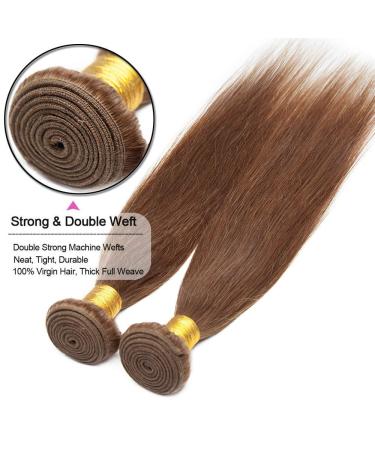 Elailite Real Hair Sew-In Extensions - Brazilian Straight Hair Bundles 45cm 100g #06 Light Brown - Buy Online on GoSupps.com